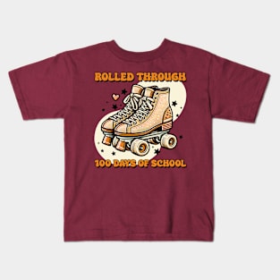 rolled through 100 days of school Kids T-Shirt